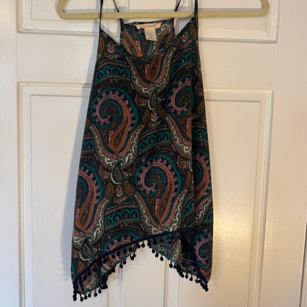 Festival Vibes! Paisley Cami with Split Back – Medium